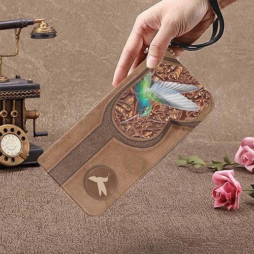 Miniatura 3 de Pulsera de mano con nombre personalizado con correa, flores moradas personalizadas y cartera de perro con cierre de cremallera