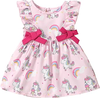 Mioglrie Baby Girl Dress Summer Girl Clothes Infant Outfits Newborn Ruffle Sleeveless Sundress Cute Dresses for Girls