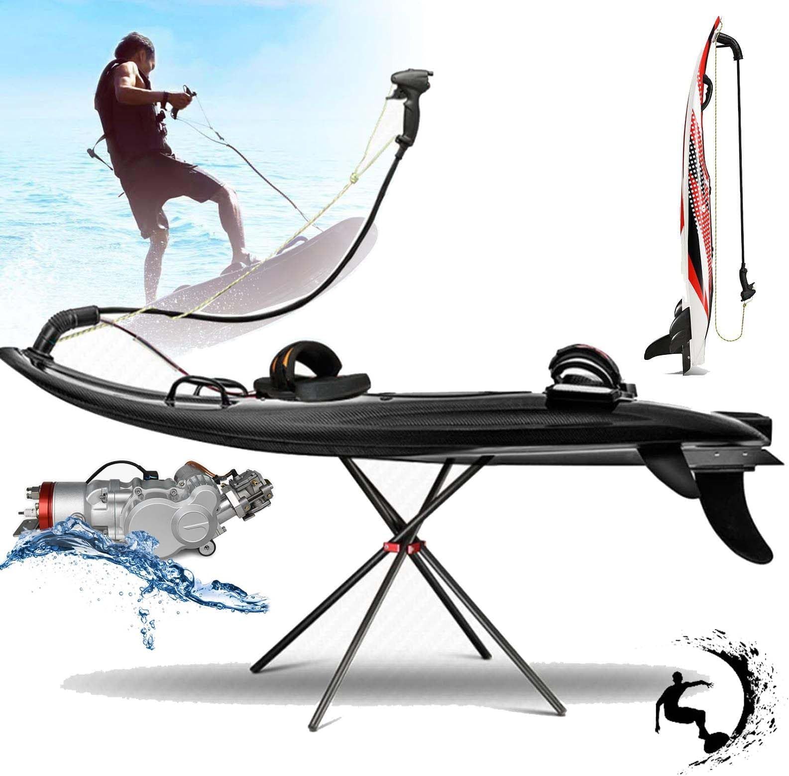 Jet Surf Board, High Speed Gasoline Powered, 55km/h, 120kg Load, 100km Range, for Adventure Water Sports