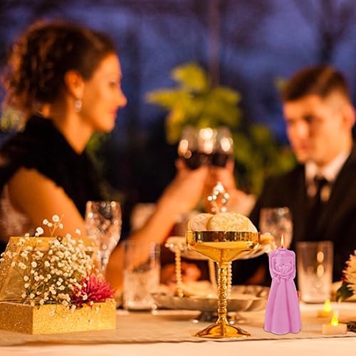 Miniatura 3 de Moldes de silicona para velas, molde de silicona 3D para vestido de boda, hecho a mano, molde de silicona reutilizable para velas de aromaterapia,