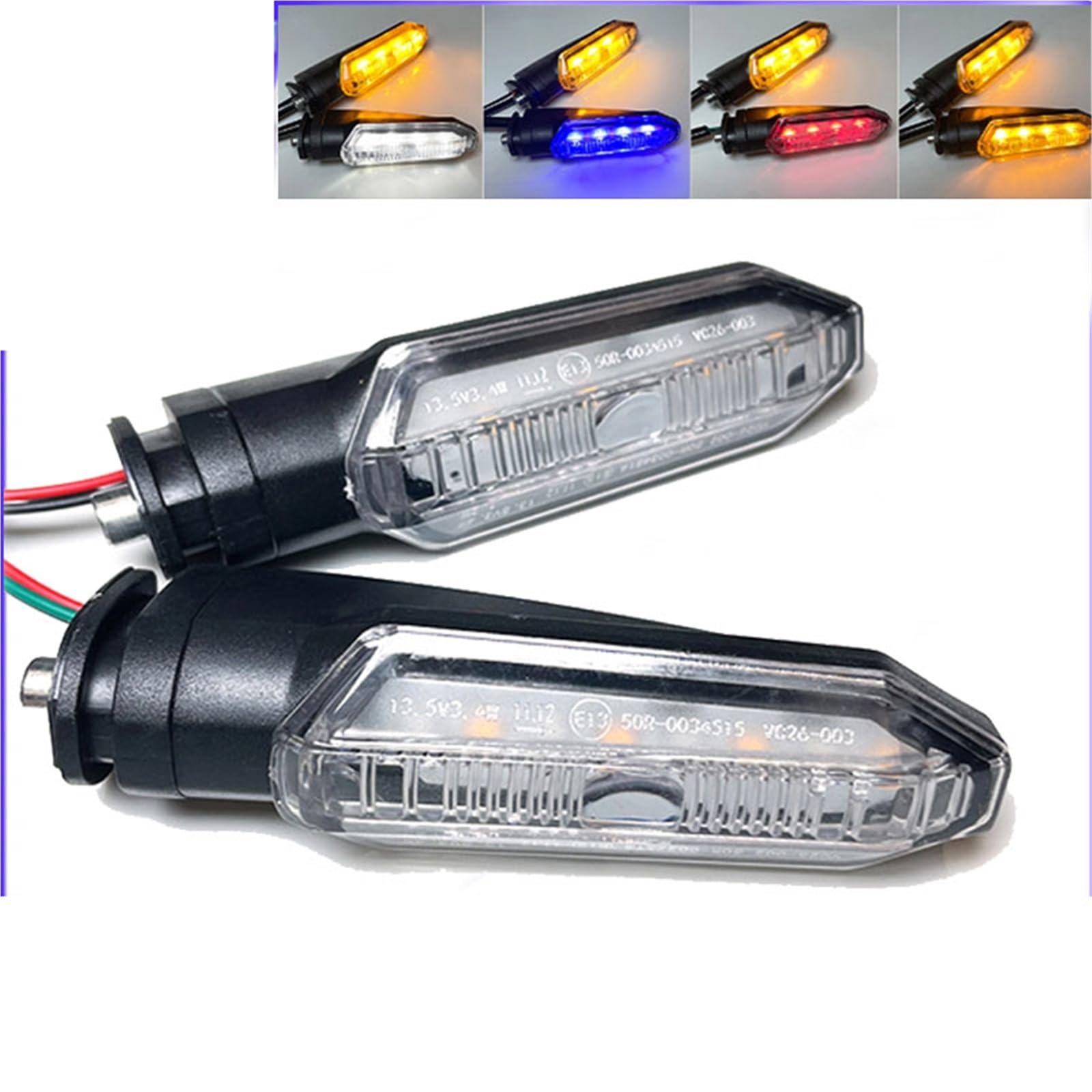 Per CRF250L ADV150 CBR650F NC750X XADV 750 Moto Indicatori Di Direzione Lampeggiante Dinamico 12V Lampada Segnalazione A Doppio Colore