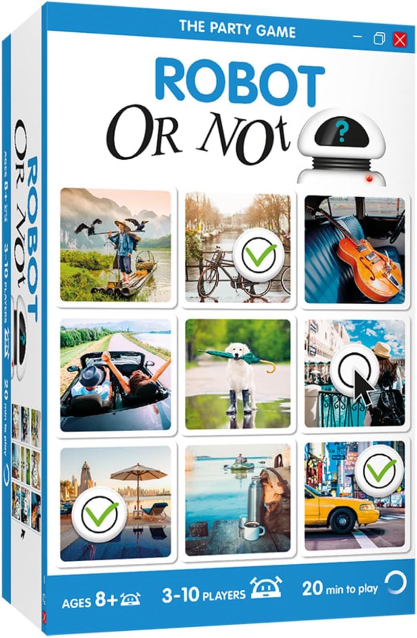 Mixlore Robot or Not | Image Association Game | Fun Family Game for Adults and Kids | Party Game | Ages 8+ | 3-10 Players | Average Playtime 20 Minutes | Made by Mixlore