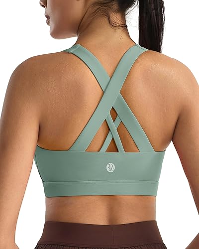 RUNNING GIRL Sports Bras for Women,Padded Strappy Sports Bras Criss-Cross