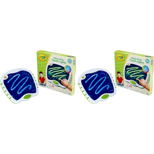 Crayola Toddler Touch Lights, Musical Sensory Toys for Toddlers, Essential Easter Basket Stuffers & Gifts, Light Up Drawing Pad, Mess Free Painting, Travel Activity, 2+ (Pack of 2)