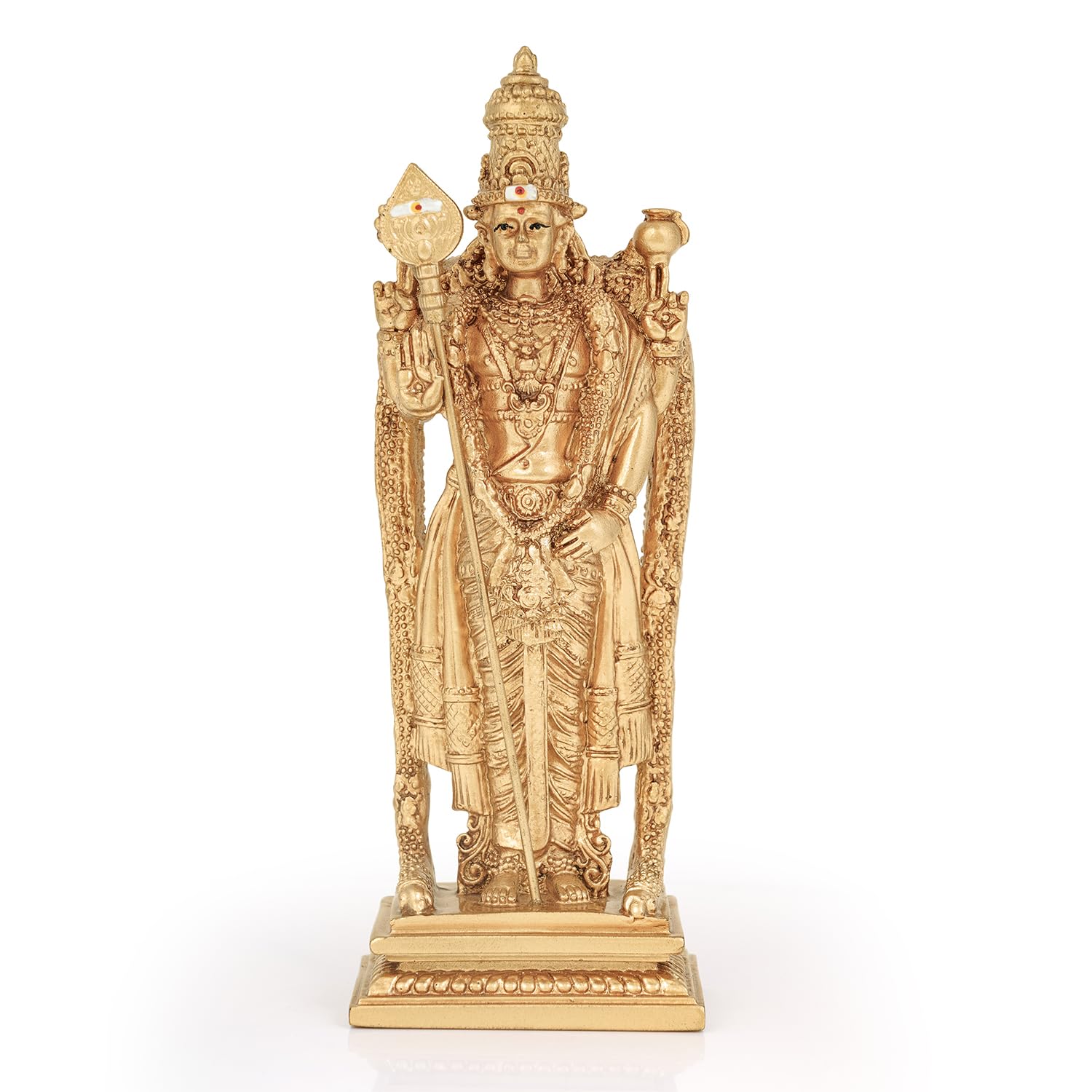 SHIRPHAKALA – Divine Handicrafts Siruvapuri Bala Murugan Statue – 17 cm Marble Dust Polyresin Idol for Home Temple, Pooja Room, Gift & Decor – Hindu God Sculpture for Festivals & Housewarming