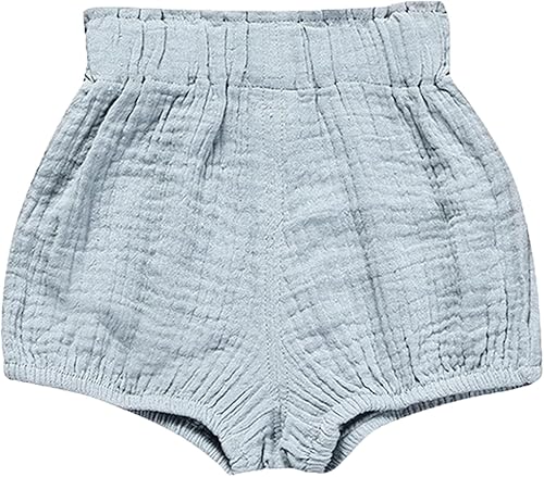 Miniatura 5 de Conjunto de 3 piezas de pantalones cortos para recién nacidos, para bebés, niñas y niños, mezcla de lino y algodón, lindos pantalones cortos