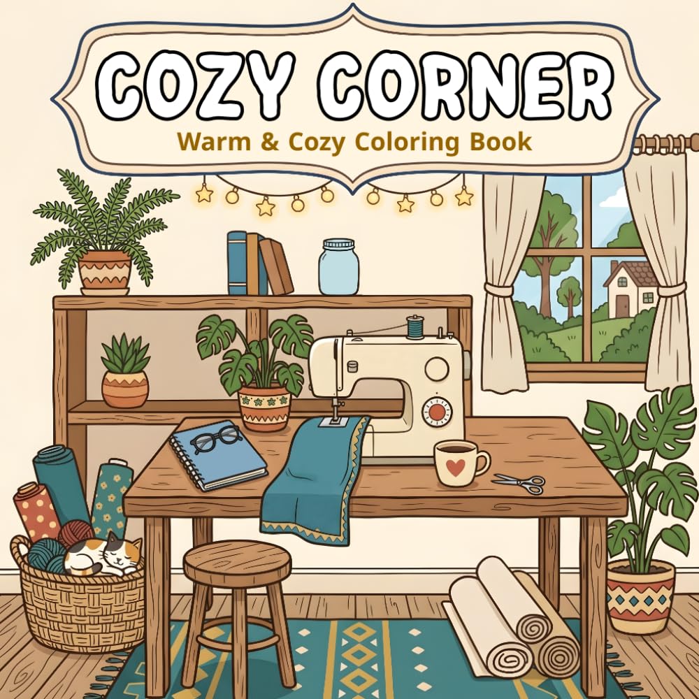 Cozy Corners: Bold and Easy Cozy Coloring Pages Featuring Relaxing Spaces, Cute Corners, and Comforting Scenes for Stress Relief and Relaxation