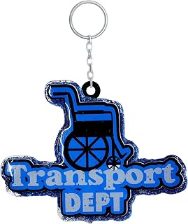 Personalized Keychain, Transport Department – Retractable ID for Hospital Transport Staff, Durable Clip, Medical Team Gift, CNA EMT Tech Accessory