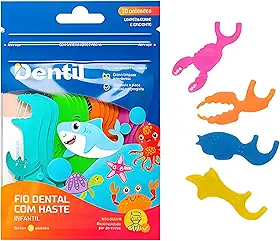 Dentil - Fio Dental com Haste Pro Kids 20 Unidades