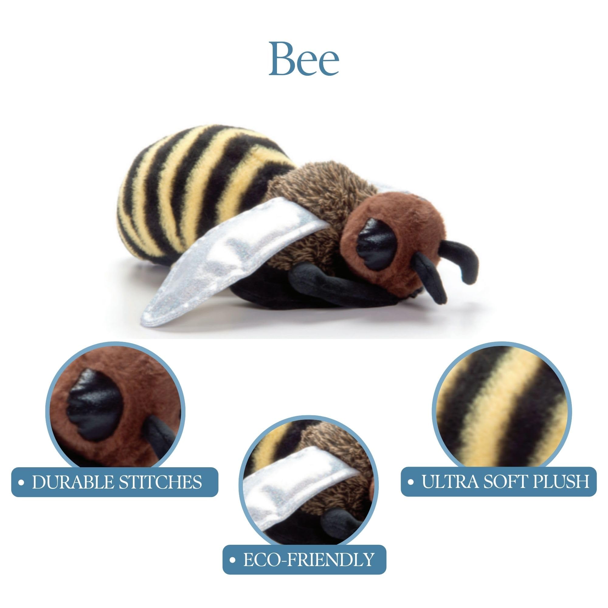 Amazon.com: The Petting Zoo Bee Stuffed Animal Plushie, Gifts for
