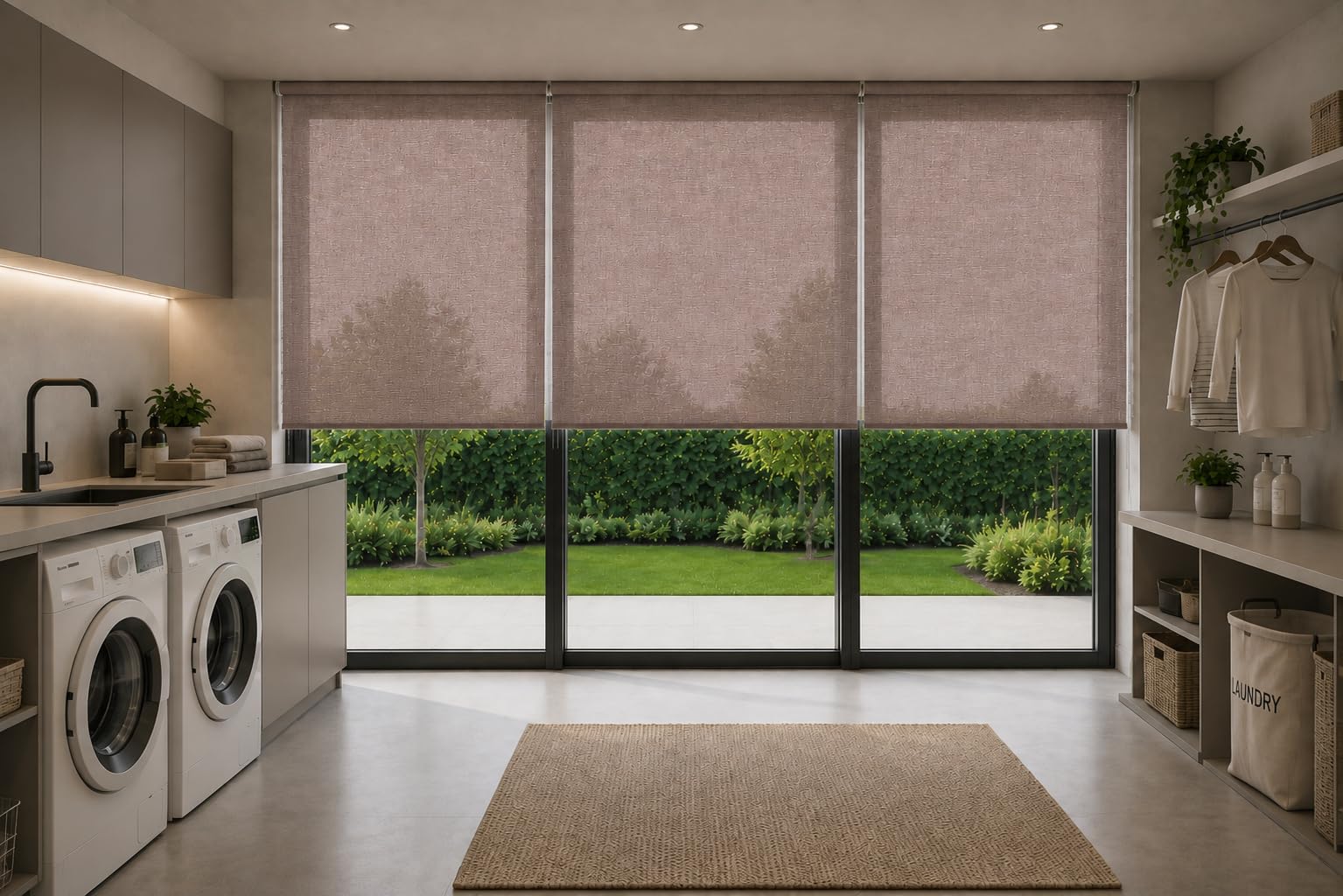Estoralis Bran Store Enrouleur Tamisant, Marron, 110 x 250 cm