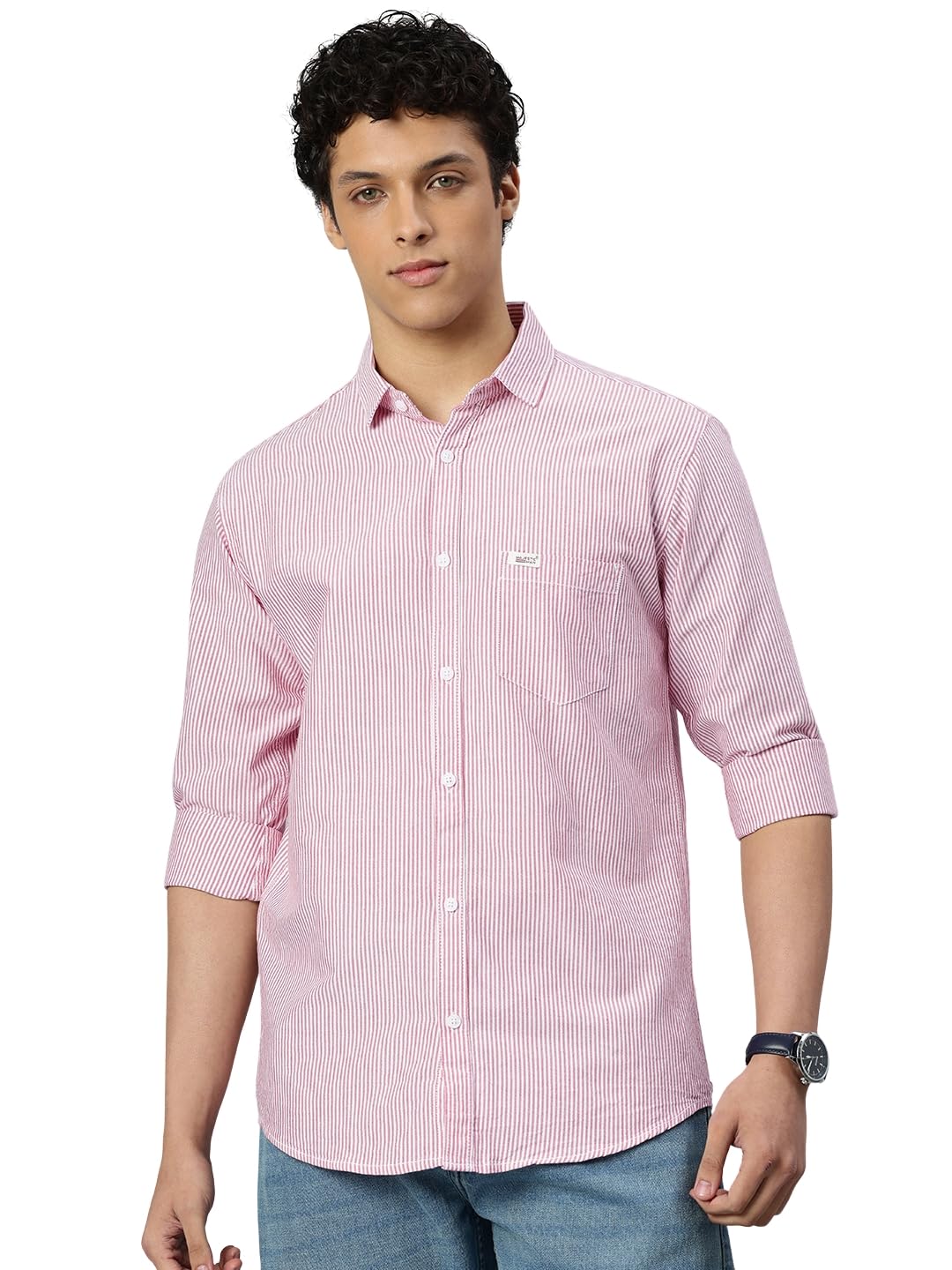 majestic man Men’s Pure Cotton Striped Casual Shirt | Regular Fit Full Sleeve Shirt with Pocket-picture-20