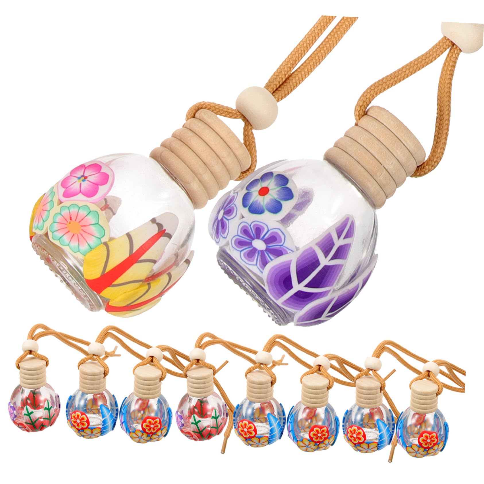 Colgante para Coche Botella de Perfume Recargable 10 Piezas