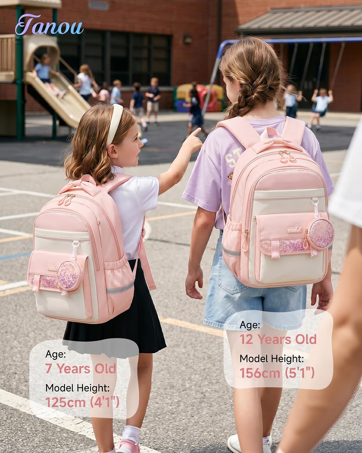 Tanou Mochila Escolar Niña Ergonómica Impermeable 7 a 12 años