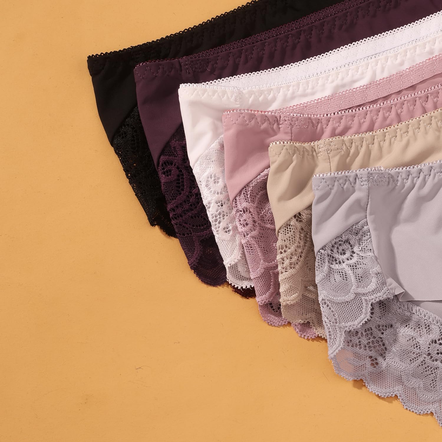 Seamless Cheeky No Show Underwear for Women Sexy Low Rise Bikini Ladies Panties 5 Pack S-L - Image 7