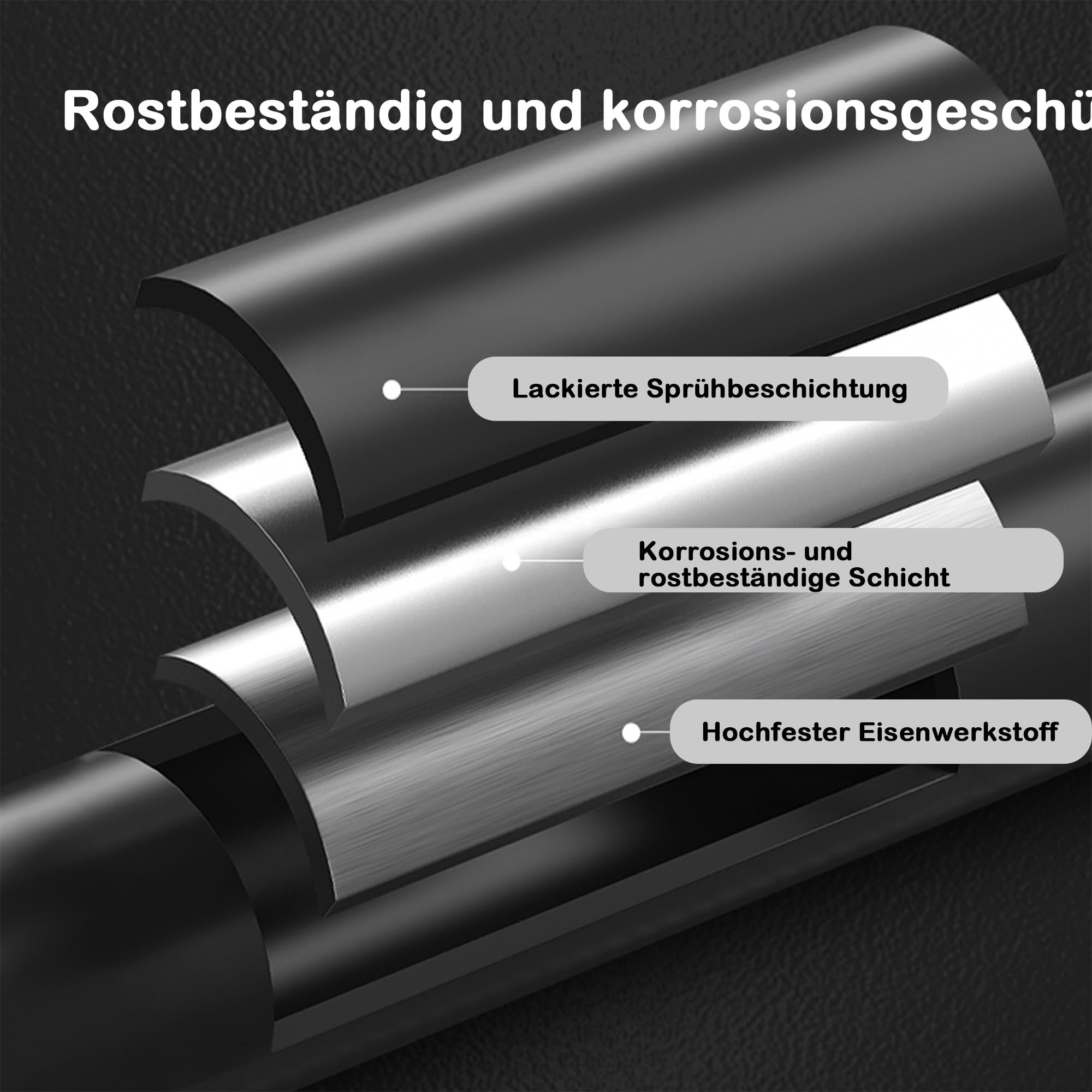 windhike Naturehike Sonnenverdeck Stange 2er-Set, Zeltstangen Windbeständig, Hochbelastbare Teleskopstange aus Eisen, Mehrzweck Aufstellstange, 2,5 mm verdickter Rohrdurchmesser