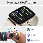 Montres intelligentes pour hommes Femmes avec appel Bluetooth, moniteur de rythme cardiaque, 1.85 Écran de pouce, DIY Cadran, 100+ Modes sportifs, AI Tracker de fitness intégré, IP68 Imperméable, Smartwatch pour Android iPhone