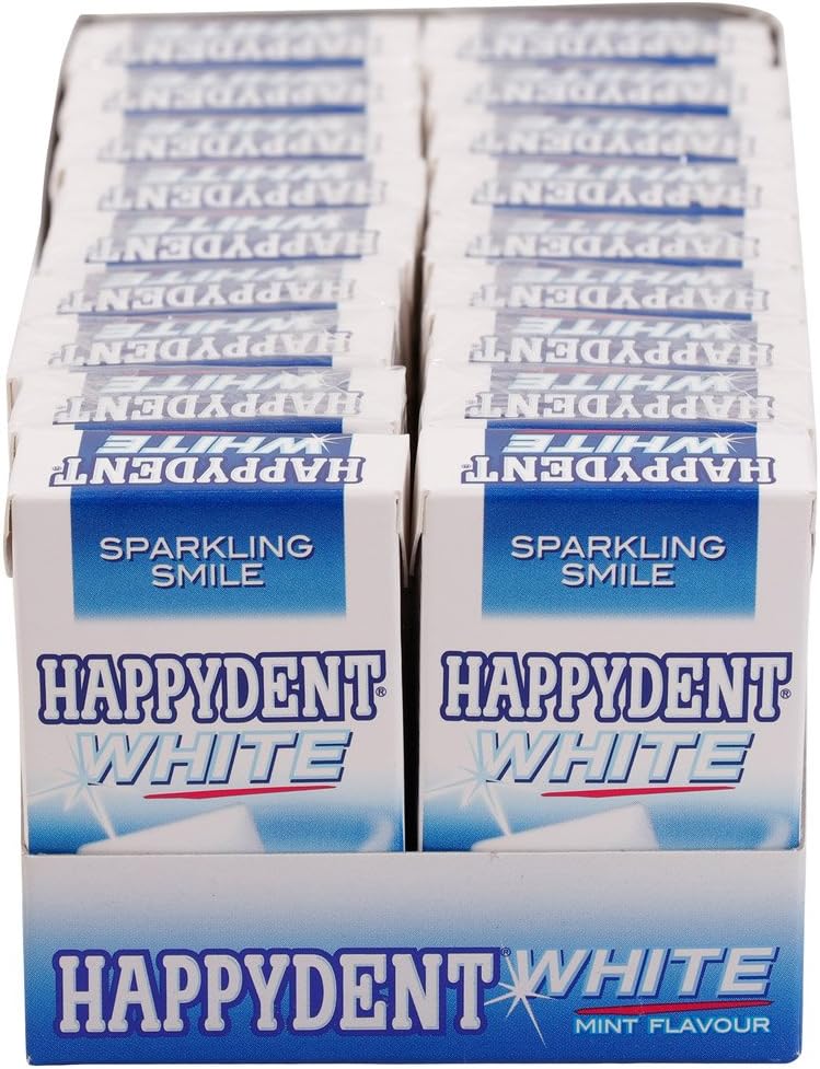 Happydent White, Xylitol Sugarfree Spearmint Flavour, Chewing Gum, Fliptop Pack, 289.8 g [Pack of 18]