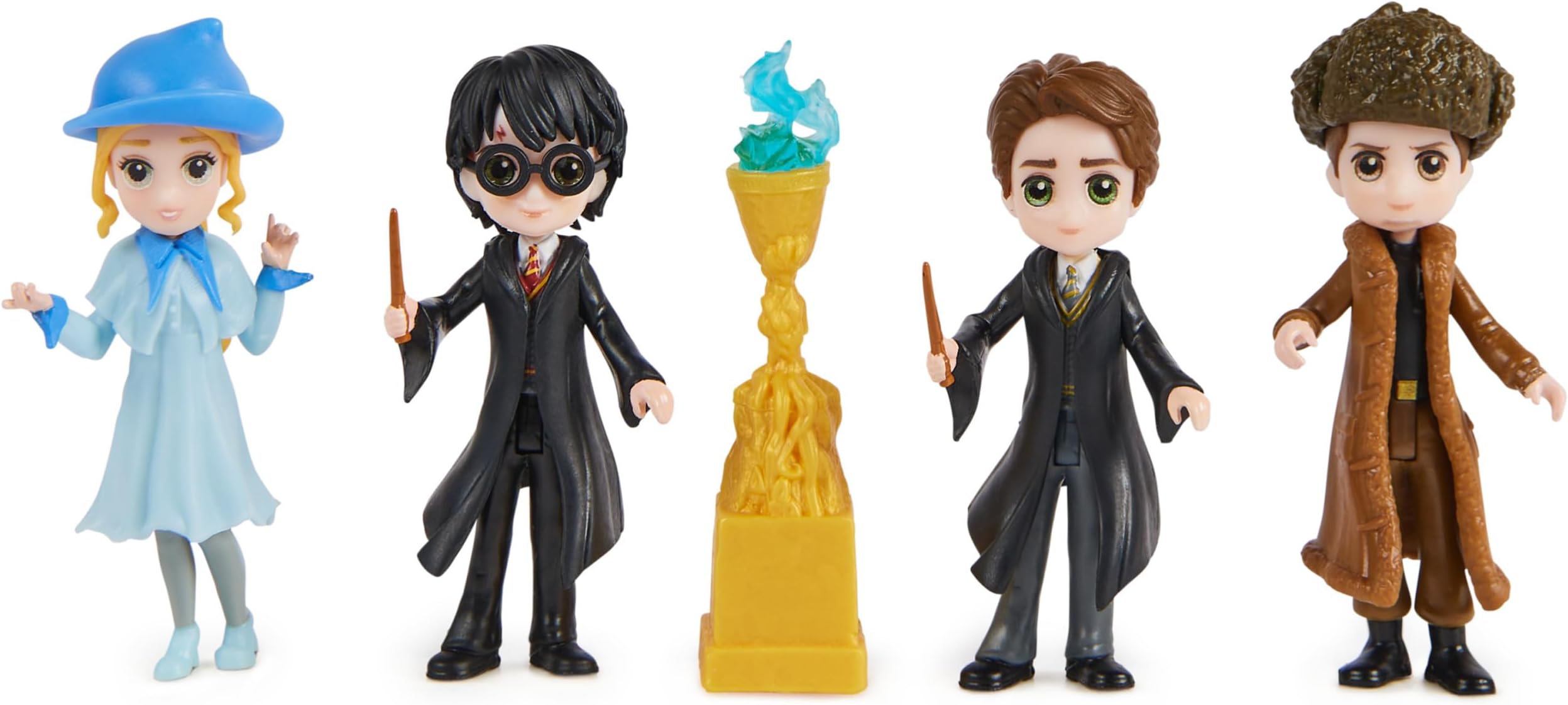 Harry Potter, Magical Minis Triwizard Champions Gift Set with 4 Figures and Goblet of Fire Accessory, Kids Toys for Ages 6 and up