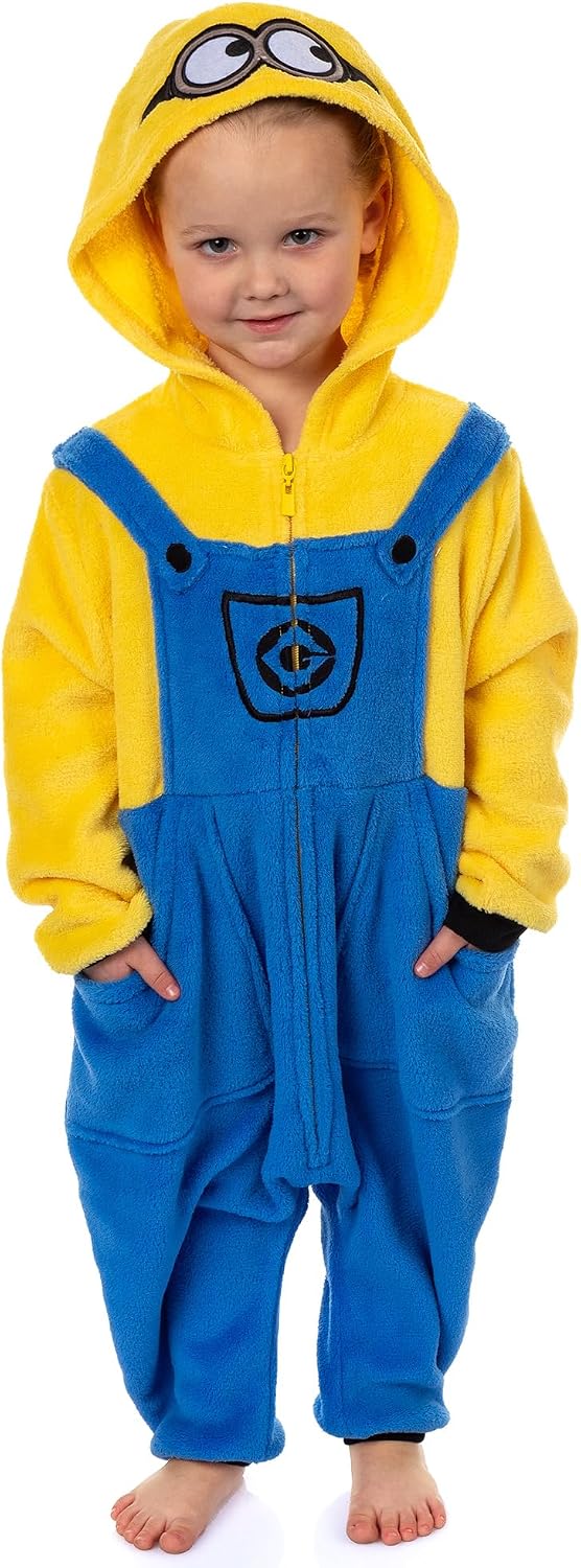 INTIMO Minions Union Suit Toddler Kids Kigurumi Hooded Pajamas