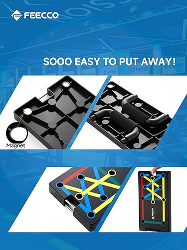 Miniatura 5 de FEECCO - Tabla de empujar, diseño plegable con asas suaves, para todos los tamaños de cuerpo