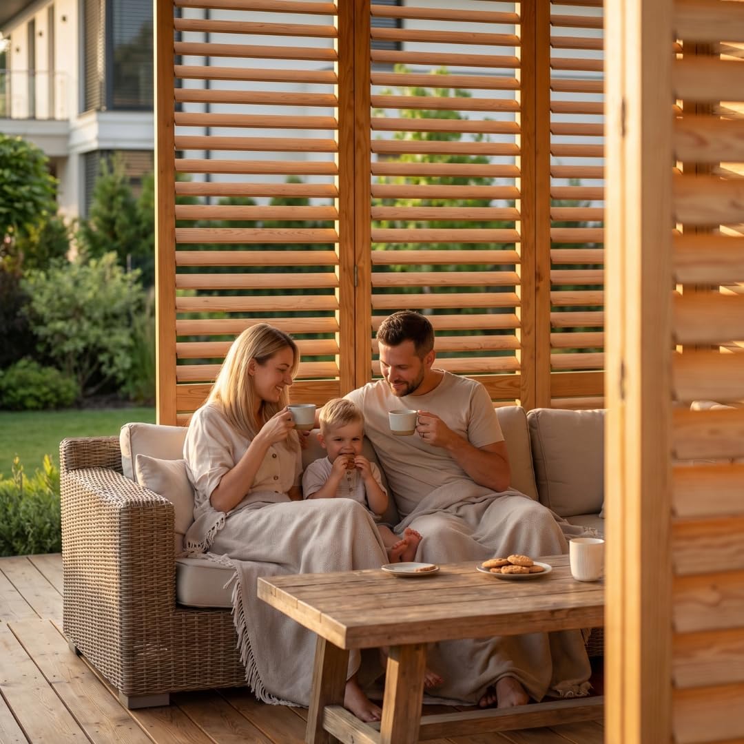 Prestige Ostaszewska ShutterPRO - système de supports en acier galvanisé pour 11 lames orientables | 100 cm | Anthracite | Kit sans lames pour brise-vue de terrasse, pergola et balcon