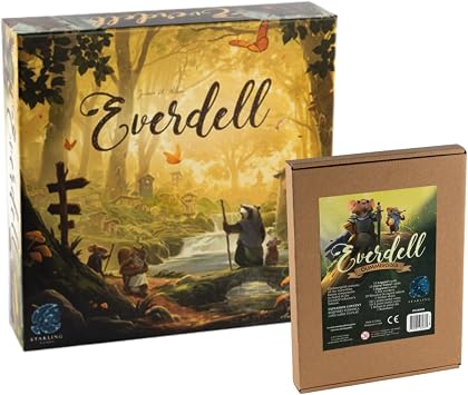 Everdell Strategy Board Game Bundle with Glimmergold Upgrade Pack for Enhanced Gameplay and Premium Components