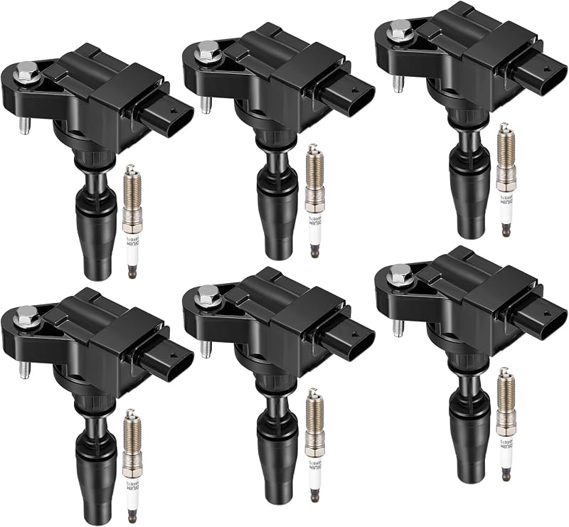 Kit de bobinas de ignição UF830 e velas LNAR7AIX BDFHYK para Chevrolet Camaro V6 3.6L – 12 peças