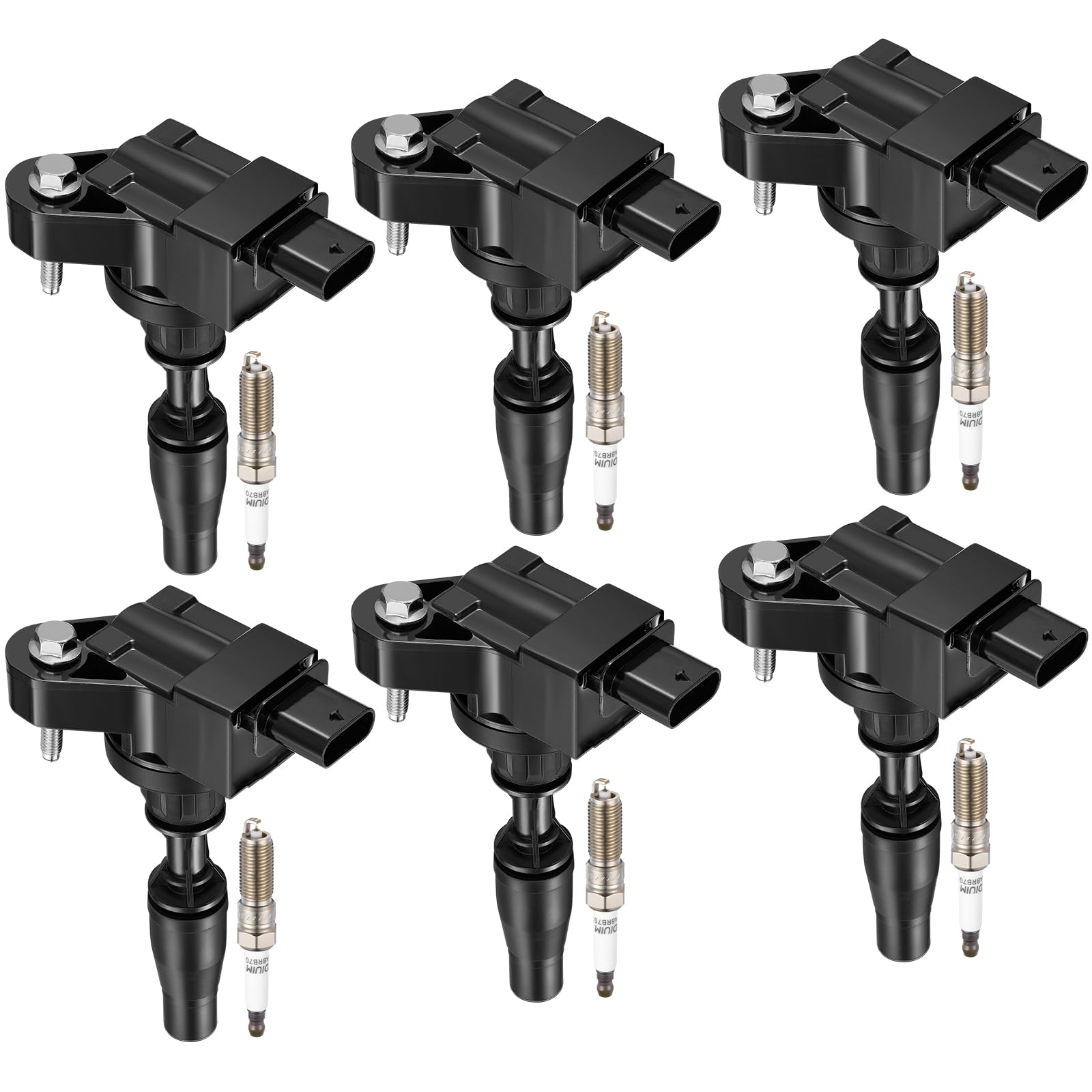 BDFHYK Ignition Coil UF830 and Spark Plug LNAR7AIX for Chevy Camaro 16-21