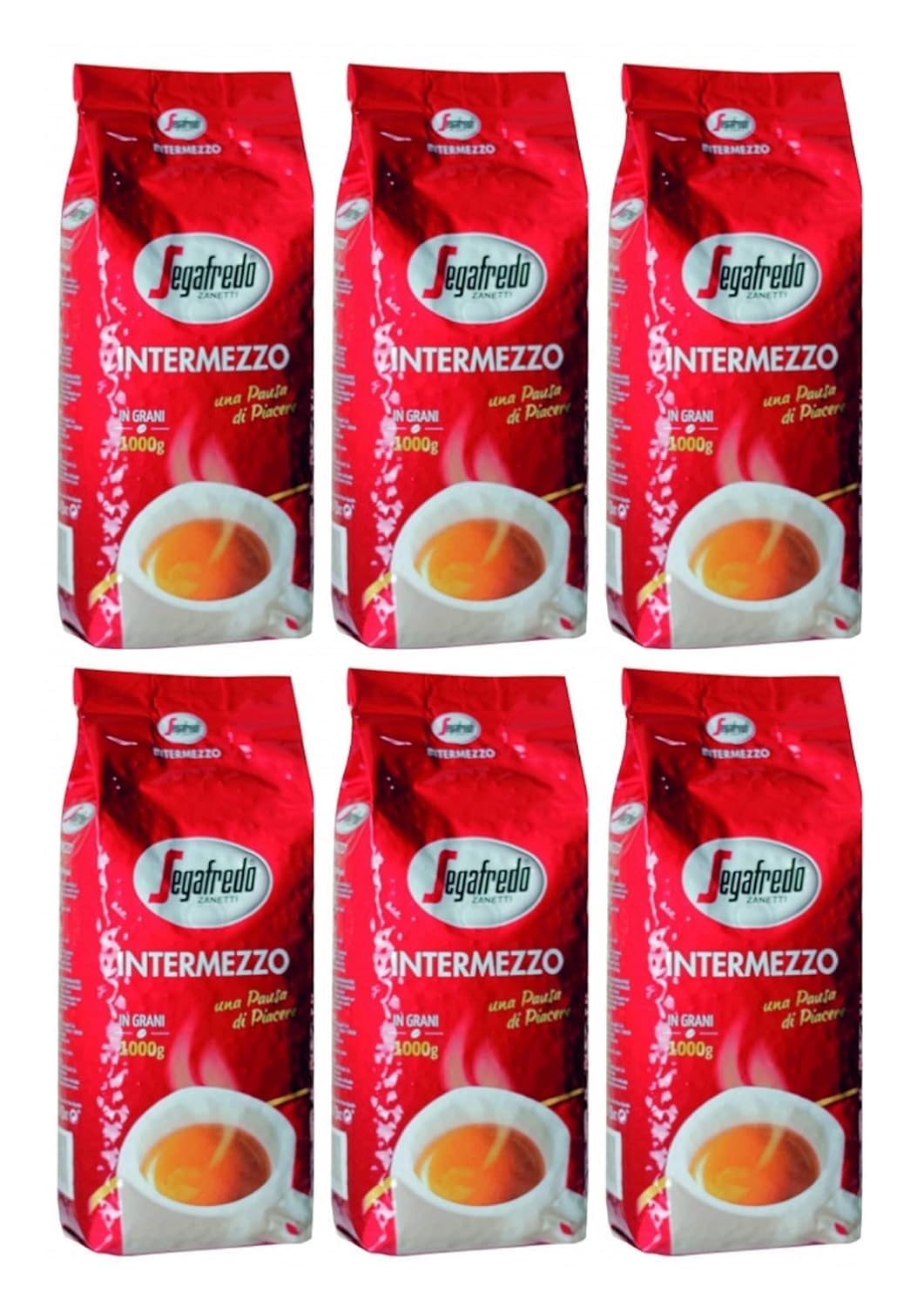 Koffie segafredo intermezzo bonen 1000gr | Zak a 1000 gram | 8 stuks