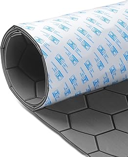 OCEANBROAD CNC Cut Hexagon Boat Flooring 96''x15''/45'' Self-Adhesive EVA Foam Sheet Non-Slip Traction Pad Marine Grip Mat for Boats Surfboard SUP Paddle Board Yacht