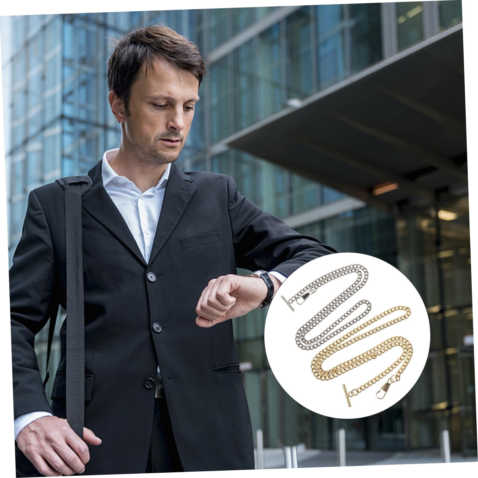 PACKOVE t Taschenuhrkette Ketten für Männer mit Anhänger Tanktops für Männer goldene Taschenuhrenkette Silberne Taschenuhrenkette Zubehör für Kleiderketten Kette für Taschenuhr Eisen