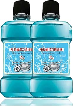 250ML Electric Shaver Cleaning Liquid Compatible with Philips HQ200 JC301 JC302,Compatible with Braun CCR4 Change Cleaning Solution 2 Bottles
