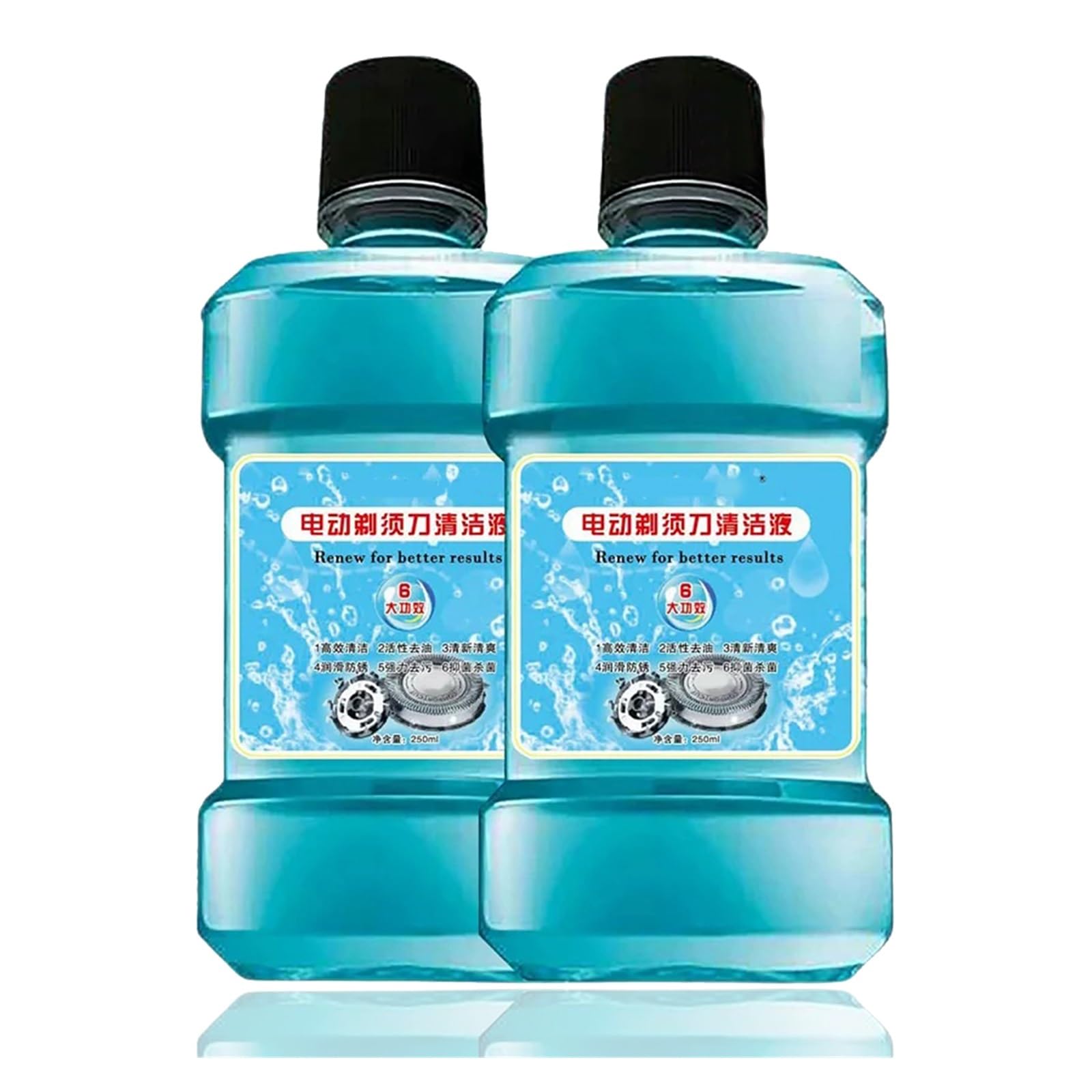 Płyn do czyszczenia golarki elektrycznej 250 ml kompatybilny z Philips HQ200 JC301 JC302 Braun CCR4 Change Cleaner 2 butelki