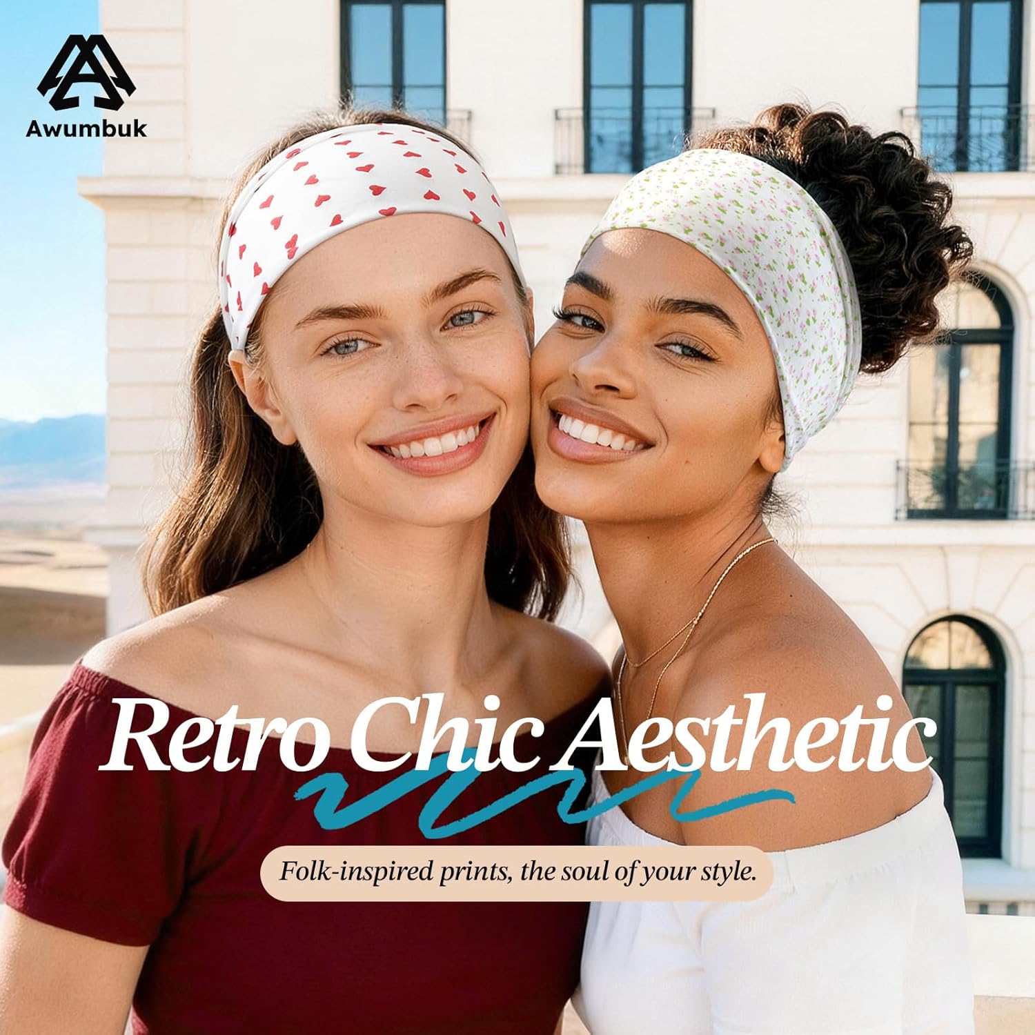 Headbands for Women, 8 Pack Non-Slip Moisture Wicking Sports Wide Head Bands, Stretchy Elastic Fabric, Multiple Colors Securing Hair for Fashion, Sports, Yoga, Running, Daily Life - Image 2