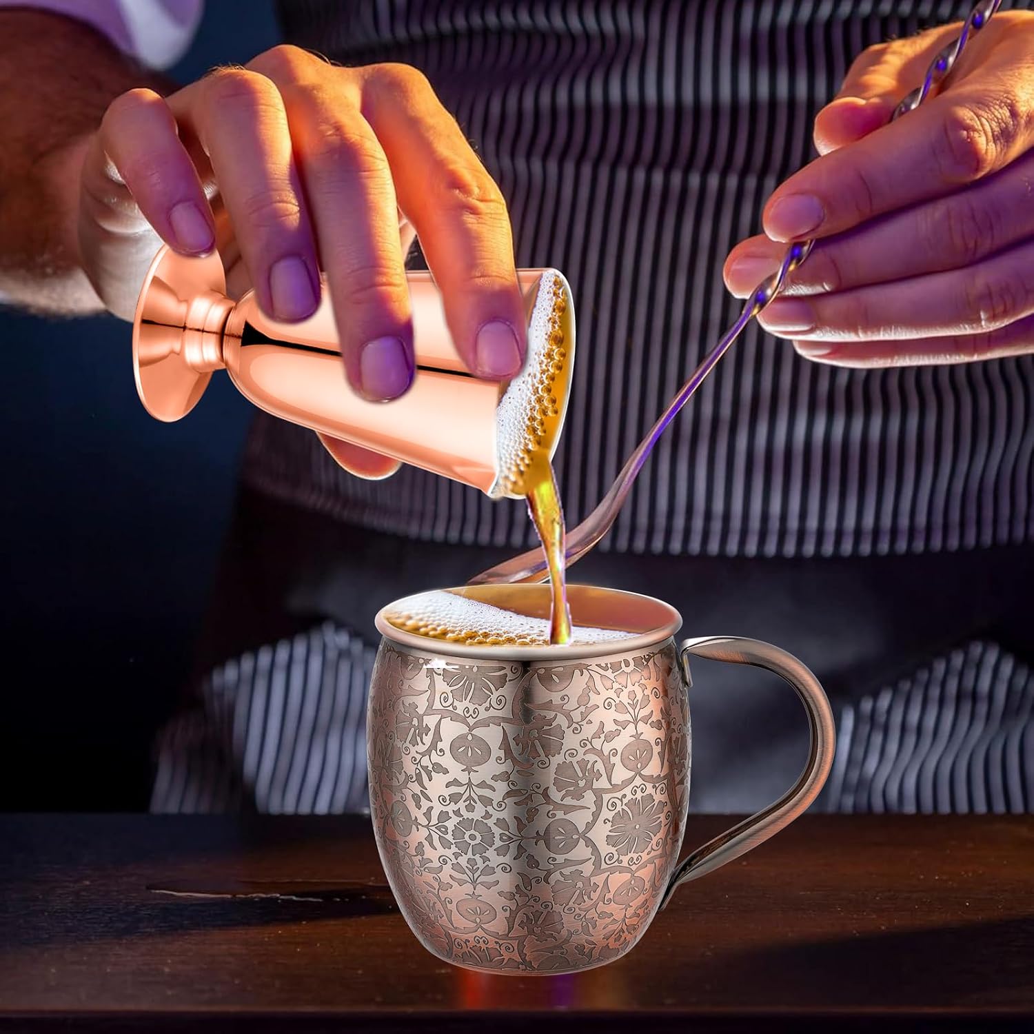 UNISWEET 2 Oz Premium Cocktail Jigger,304 Stainless Steel Materials With Has 7 Measuring Scales Inside,Professional Wine Measuring Machine For Cocktails & Liquor, Good For Bartenders & Home Use