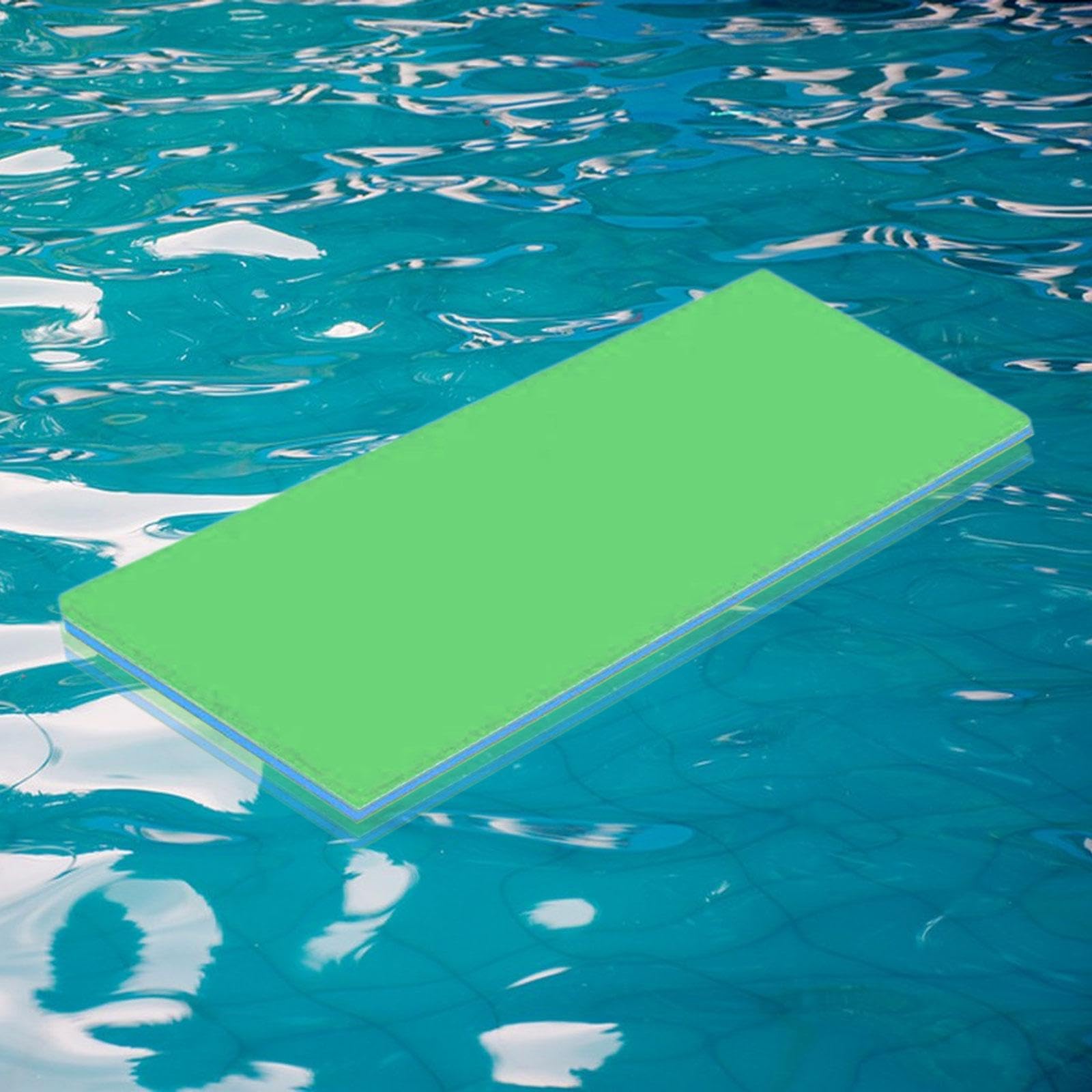 harayaa Tapis de Natation Flottant, Couverture de Piscine, Matelas Gonflable Insubmersible En XPE, Surface Douce, Idéal pour Les Enfants, Les Fêtes En Famille, Vert bleu