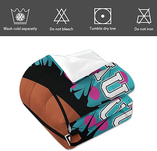 Miniatura 6 de Juego de edredón de baloncesto para niños, adolescentes y hombres, juego de ropa de cama de edredón de lunares de microfibra suave y ligera, tamaño
