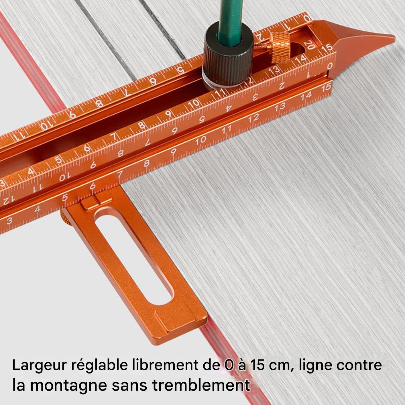 Herramienta de Medición Carpintero - Regla Magnética 4 Lados | Marcado Preciso Madera Carpintería Construcción, Corte Pestaña Fácil, Accesorio Duradera Taller Bricolaje, Instrumento Profesional