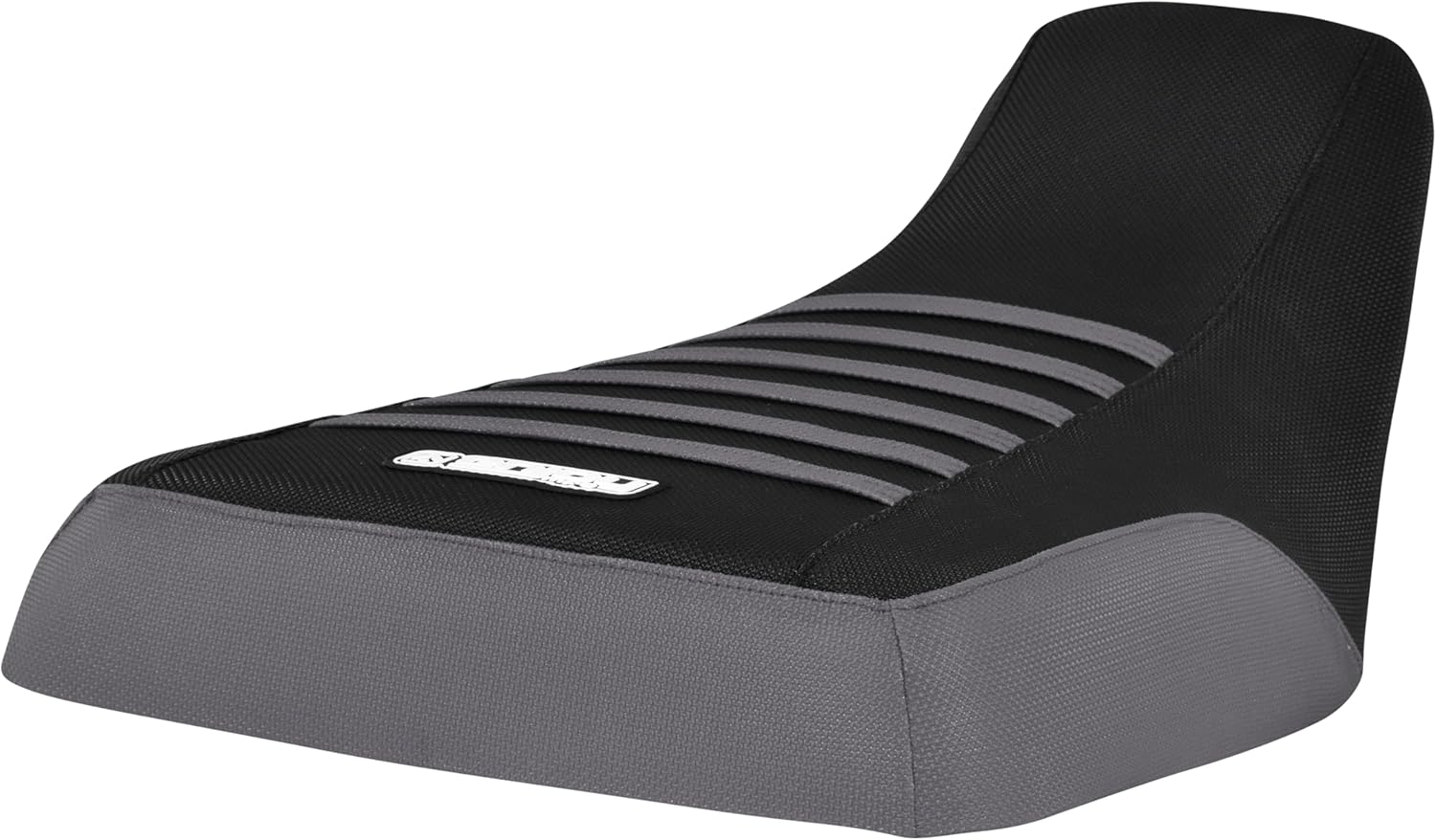 Enjoy Mfg Seat Cover - Compatible with Honda 2000-2006 TRX Rancher 350 (Color Sides & Ribs) #355 (Grey/Black/Grey)