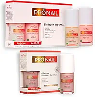Kit Blindagem de Unhas Pró Nail Miss Colors – Fase 1 e Fase 2 + Fase 3 Gel Coat Nude | Fortalecedor com Fibras de Nylon com Pró-Vitamina B5 e Nivelador | Acabamento Natural e Duradouro – 3 Frascos de 9ml