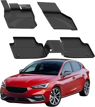 Sahler Floor Mats for Seat Leon ETSI/Cupra Leon Automatic 2020-2026 | Custom Fit Floor Liner for Cars | Premium Quality Car Mats Black | Odorless All Weather Waterproof Durable 4.5D Liner
