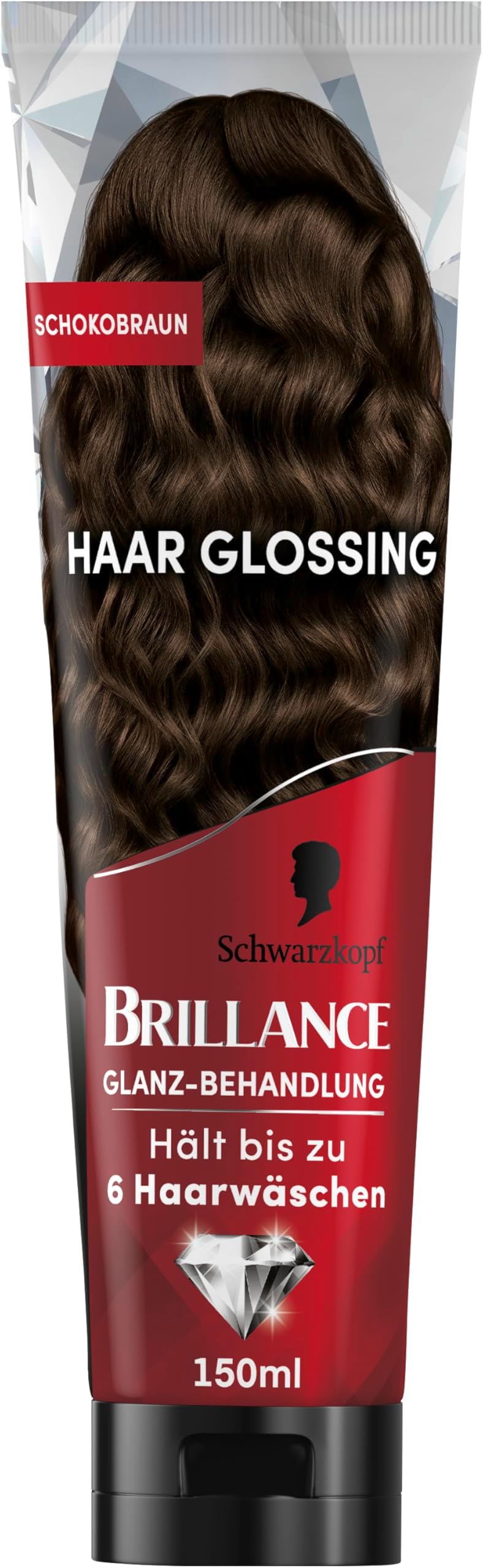 Brillance Shine Treatment, Hair Glossing Chocolate Brown (150 ml), Nourishes and Intensifies Hair Colour, Can Be Used Like a Hair Mask, Lasts Up to 6 Hair Washes