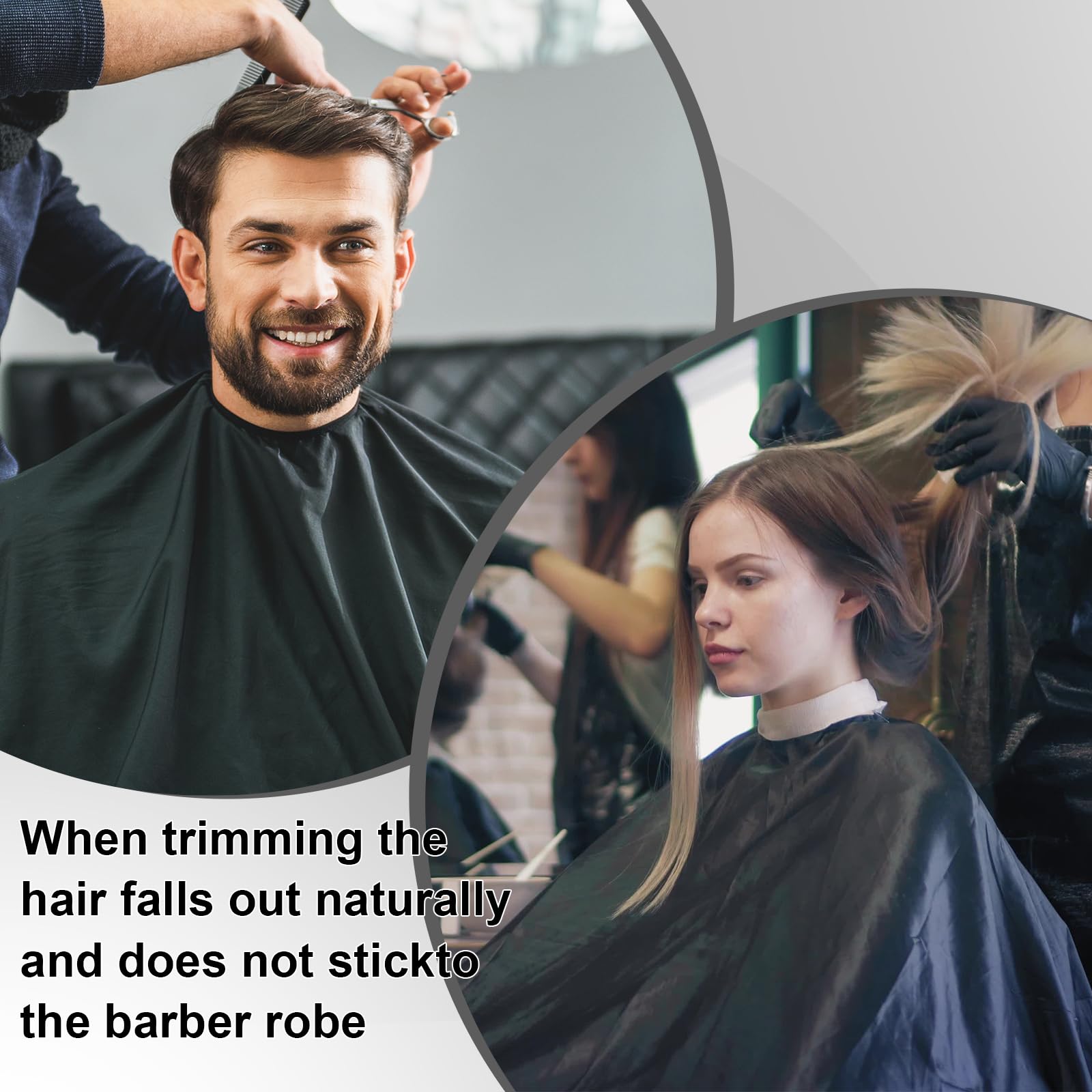 Professioneller Friseurumhang Für Salon & Zuhause – Wasserdicht, Verstellbar, Schwarz