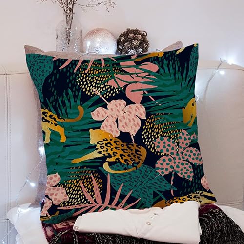 Miniatura 3 de KongMoTree Fundas de almohada decorativas de leopardo, funda de almohada con estampado de guepardo, decoración de leopardo, fundas de almohada