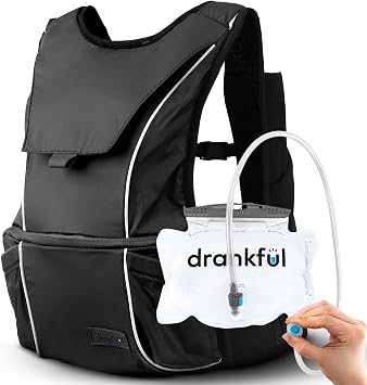 Drankful Adventure Pack | Part Running Vest, Part Hiking Backpack | Hybrid Hydration Pack for Mountain and Trail Running, Biking, Hiking | Ultra-Versatile Hydropack Running Backpack | Bladder Included