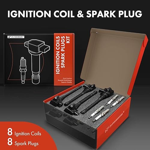 Miniatura 2 de A-Premium Juego de 8 bobinas de encendido y bujías de iridio compatibles con Nissan TITAN 2017-2020, TITAN XD 2016-2020, NV2500 2018-2020, NV3500