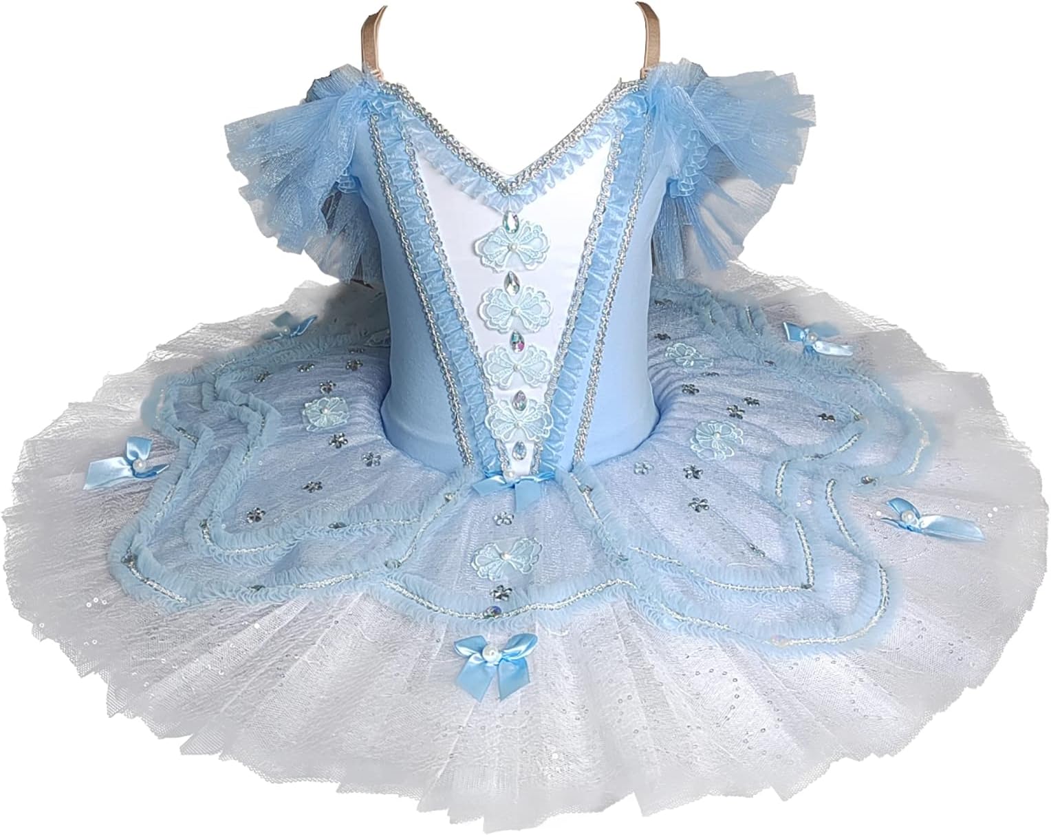 Girl's White Swan Lake Ballet Costume Puffy Skirt Ballet Tutu Dress for Women