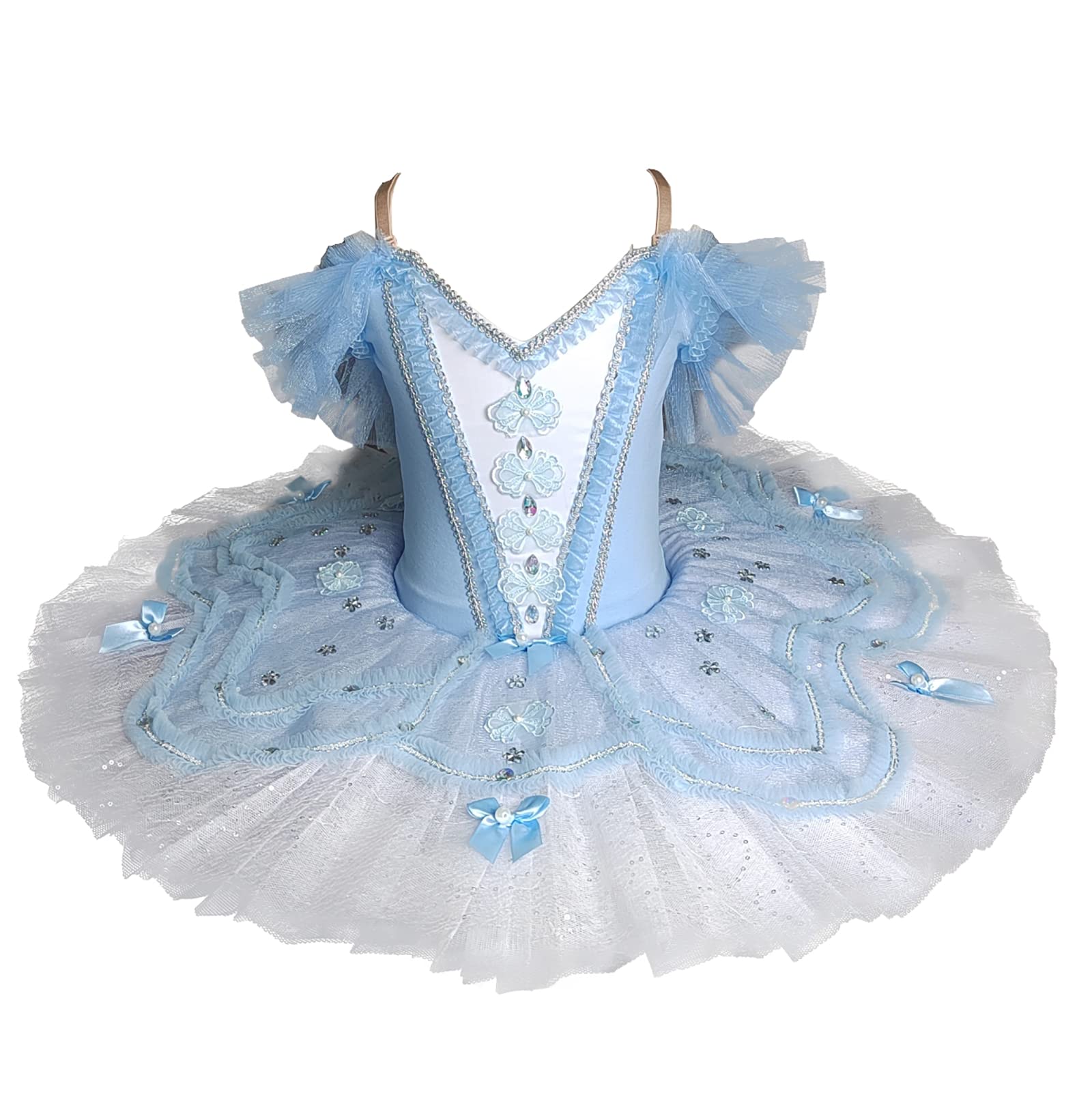 Girl's White Swan Lake Ballet Costume Puffy Skirt Ballet Tutu Dress for Women
