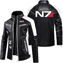 Men's Riding Motorcycle Jacket for N..7 Plus Velvet Leather Clothing Full Zipper Racing Suit Moto Cycling Jersey Stand Collar Coats Slim Fit Outerwear-Black||M